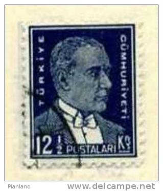 PIA - TUR - 1931-38 : Effigie Di Ataturk - (Yv 815) - Gebruikt