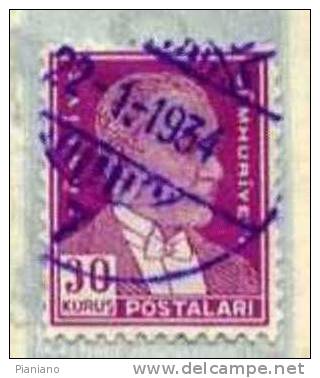 PIA - TUR - 1931-38 : Effigie Di Ataturk - (Yv 819) - Usati