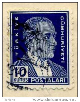 PIA - TUR - 1941-42 : Presidente Ataturk - Tipo Precedente - (Yv 972) - Oblitérés