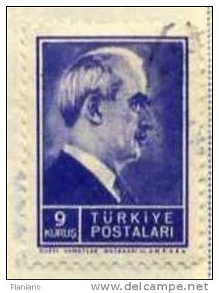 PIA - TUR - 1943 : Effigie Di Ismet Inonu - (Yv 1003) - Used Stamps