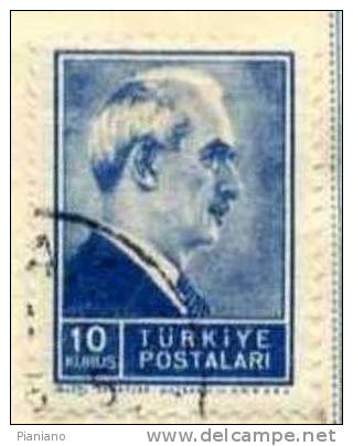 PIA - TUR - 1943 : Effigie Di Ismet Inonu - (Yv 1004) - Used Stamps