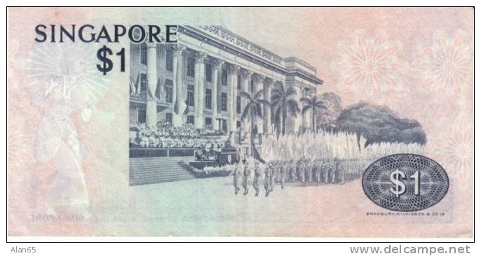 Singapore 1 Dollar 1976 Banknote Currency, Krause #9 - Singapour