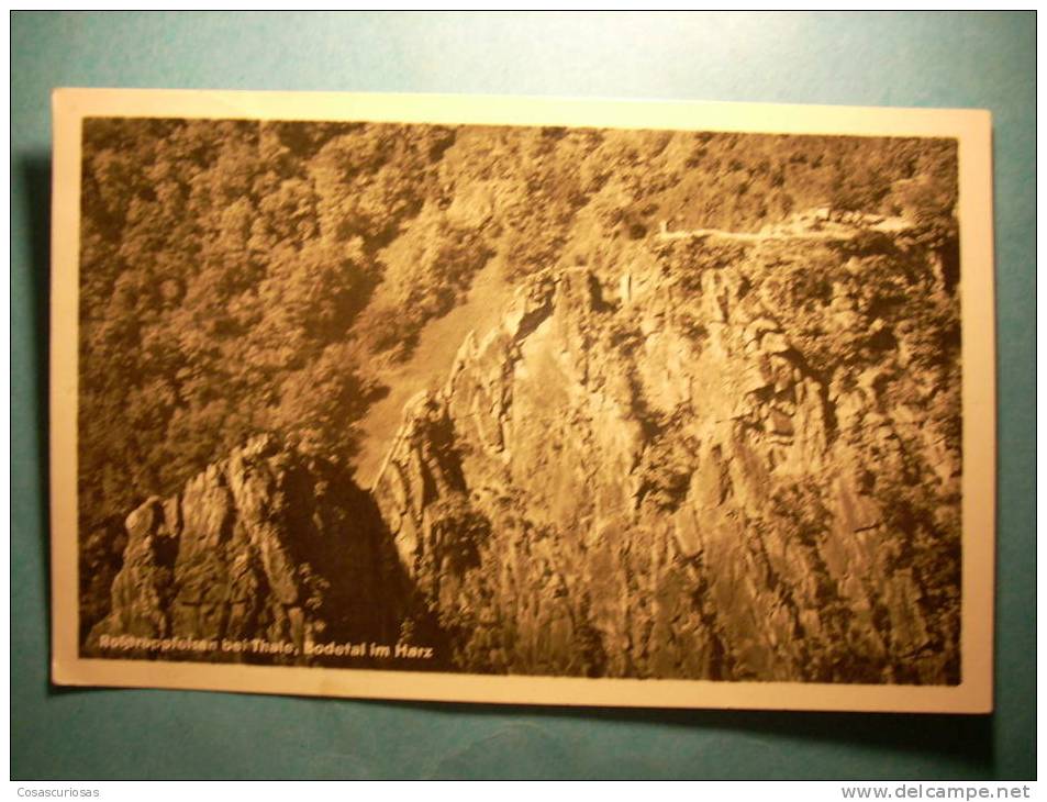 R.3738 ALEMANIA GERMANY DEUTCHLAND ROFTRAPPFELSEN BEI THALE BODETAL IM HARZ ANNEES 50 CIRCULADA MAS EN MI TIENDA - Thale