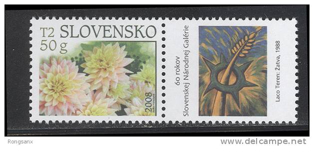 2008 SLOVAKIA - DAHLIA FLOWER DEFIN+TAB - Nuevos