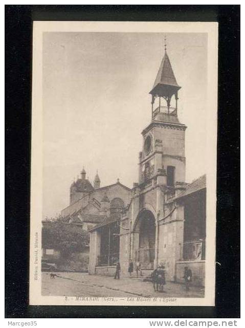 Mirande Les Halles & L'église édit.pancot N° 2 Animée  Belle Carte - Mirande