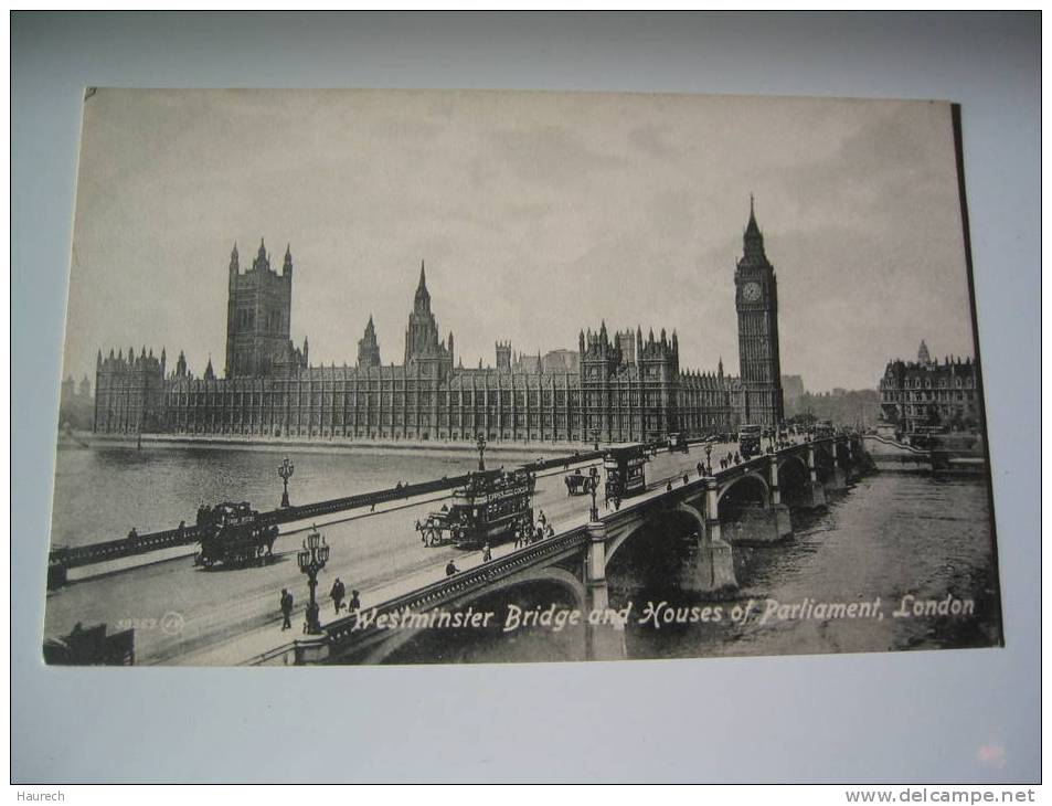 London. Westminster Bridge And Houses Of Parliament. - Westminster Abbey