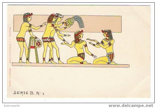 HIEROGLYPHES  DE  L´ ANCIENNE  EGYPTE , Illustrés Par J. D´ AURIA  /  Série  B.  N° 1  ( Femmes égyptiennes ) - Altri & Non Classificati