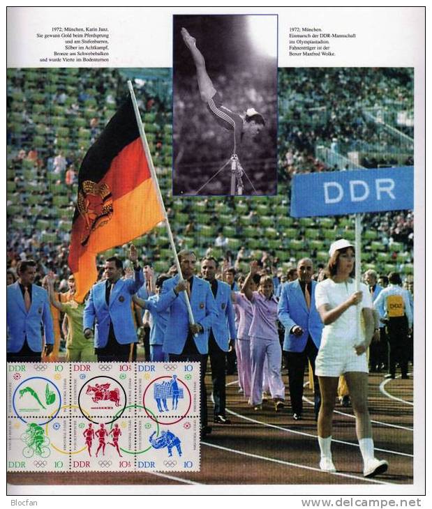 Olympische Erfolge Dokumentation DDR Mit 8 Sammelblättern Und 24 Ausgaben O 75€ - 1st Day – FDC (sheets)