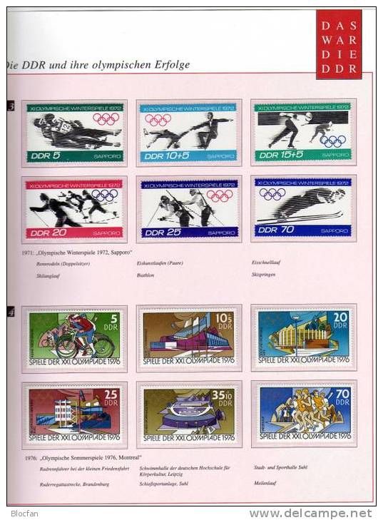 Olympische Erfolge Dokumentation DDR mit 8 Sammelblättern und 24 Ausgaben o 75€