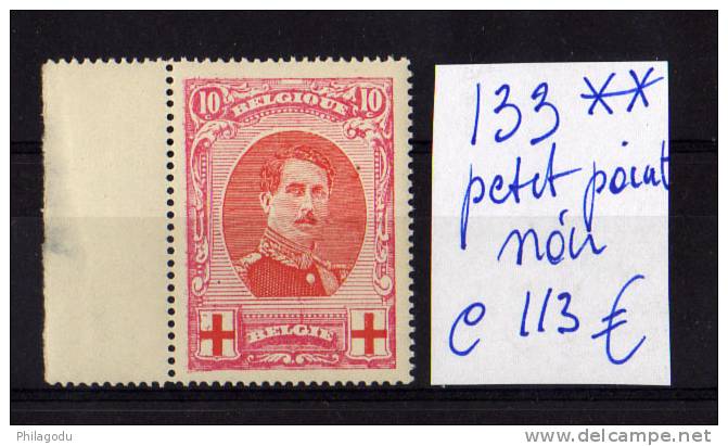 Croix-Rouge, Albert 1er, N° 133**   Postfris ++    Cote 113 € - 1914-1915 Croix-Rouge