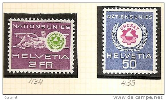 SWITZERLAND - Timbres De SERVICE - Dienstmarken -1963 - SCIENCES Et TECHNIQUES - Yvert # 434/435 - MINT (NH) - Officials