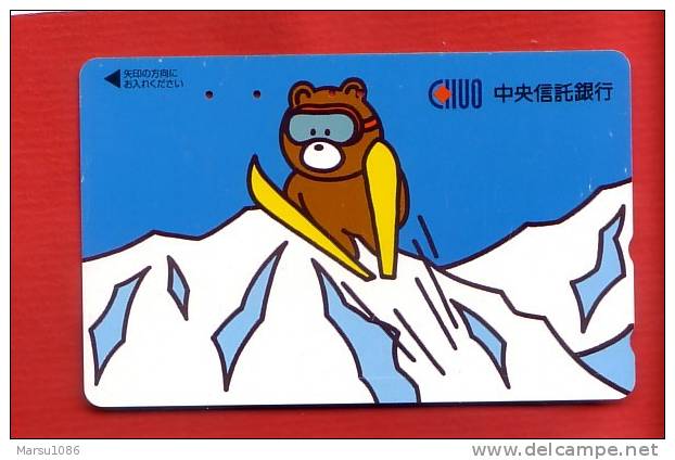 Japan Japon  Telefonkarte Télécarte Phonecard Telefoonkaart  -  CHUO  Bär Bear Ours - Comics