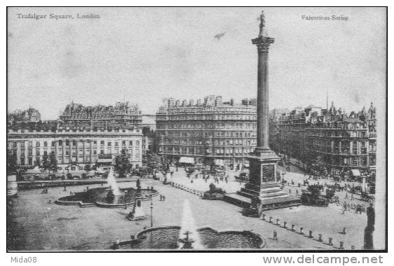 LONDRES.LONDON.  TRAFALGAR SQUARE.  Carte Sepia. - Trafalgar Square