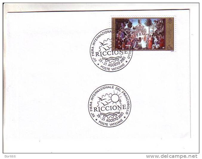 GOOD VATICAN Special Stamped Postal Cover 2003 - Good Stamped: Art - Lettres & Documents