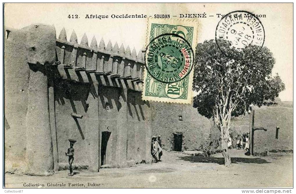 COLLECTION FORTIER N° 412 - AFRIQUE - SOUDAN - DJENNE - TYPE De MAISON - Sudán