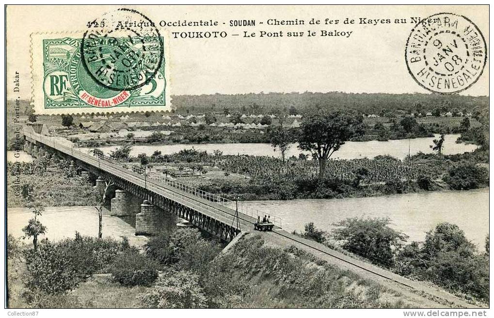 COLLECTION FORTIER N° 425  - AFRIQUE - SOUDAN - TOUKOTO - CHEMIN De FER De KAYES Au NIGER - PONT Sur Le BAKOY - Soudan