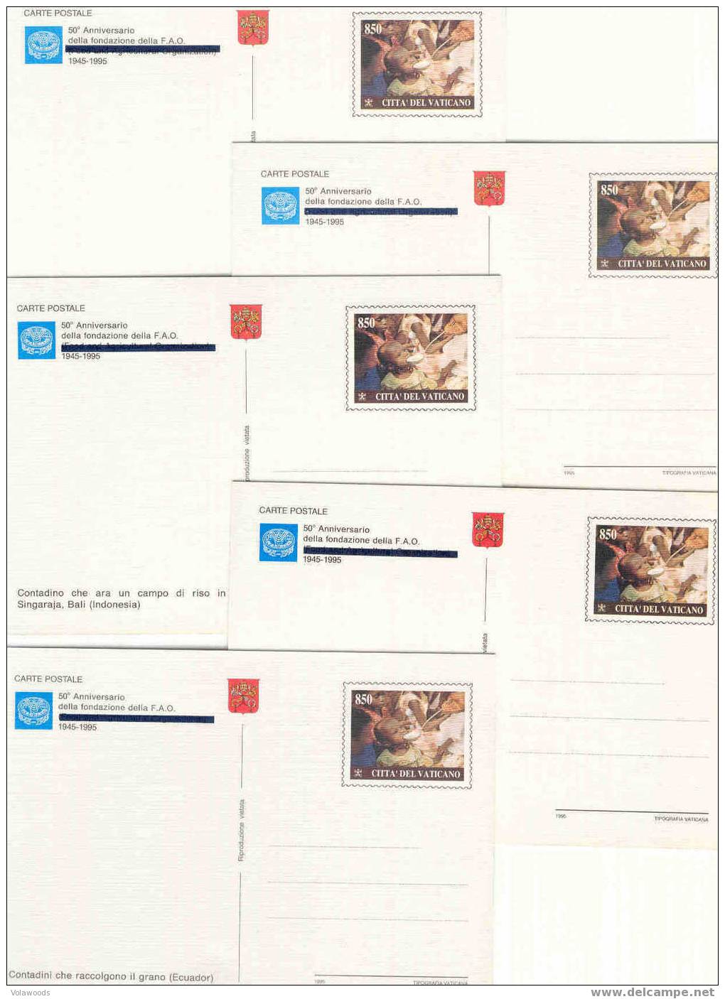 Vaticano - 50° Anniversario Fondazione Della FAO - Cartoline Postali In Contenitore - Nuevos