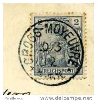 OBLITERATION GROSS-MOYEUVRE / MOYEUVRE GRANDE / 1902 / TARIF CARTE POSTALE 2 PF / SUR CARTE ALLEMANDE DE BERLIN - Sonstige & Ohne Zuordnung