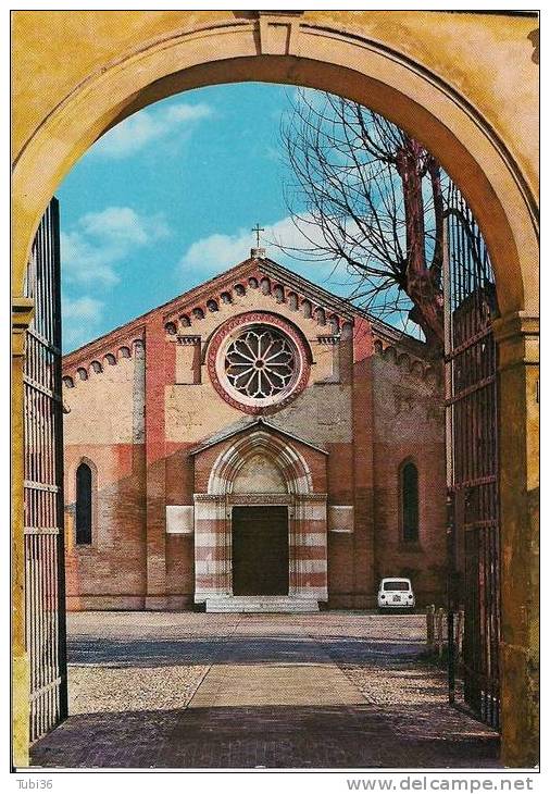 MANTOVA / CHIESA S. MARIA DEL GRADARO /  COLORI VIAGGIATA 1980 /  AUTO DI EPOCA. - Mantova