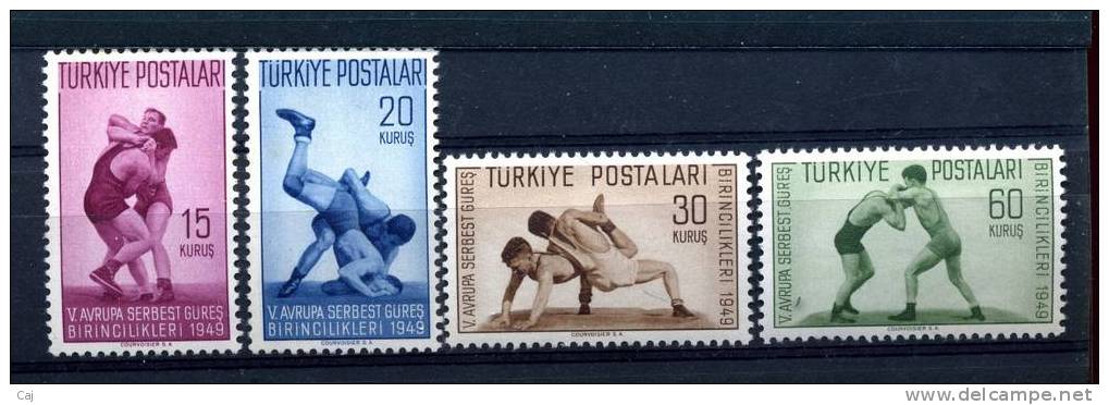 Turquie  -  1949  :  Yv  1083-86  *     Lutte  ,  N2 - Nuovi