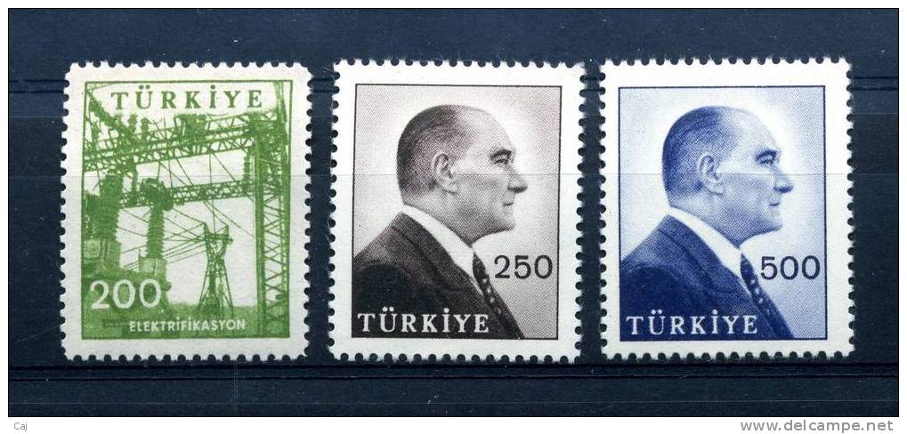 Turquie  -  1959  :  Yv  1439A-C  ** - Ungebraucht