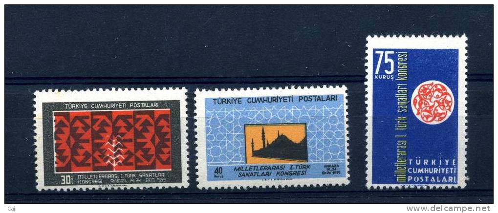 Turquie  -  1959  :  Yv  1473-75  ** - Unused Stamps