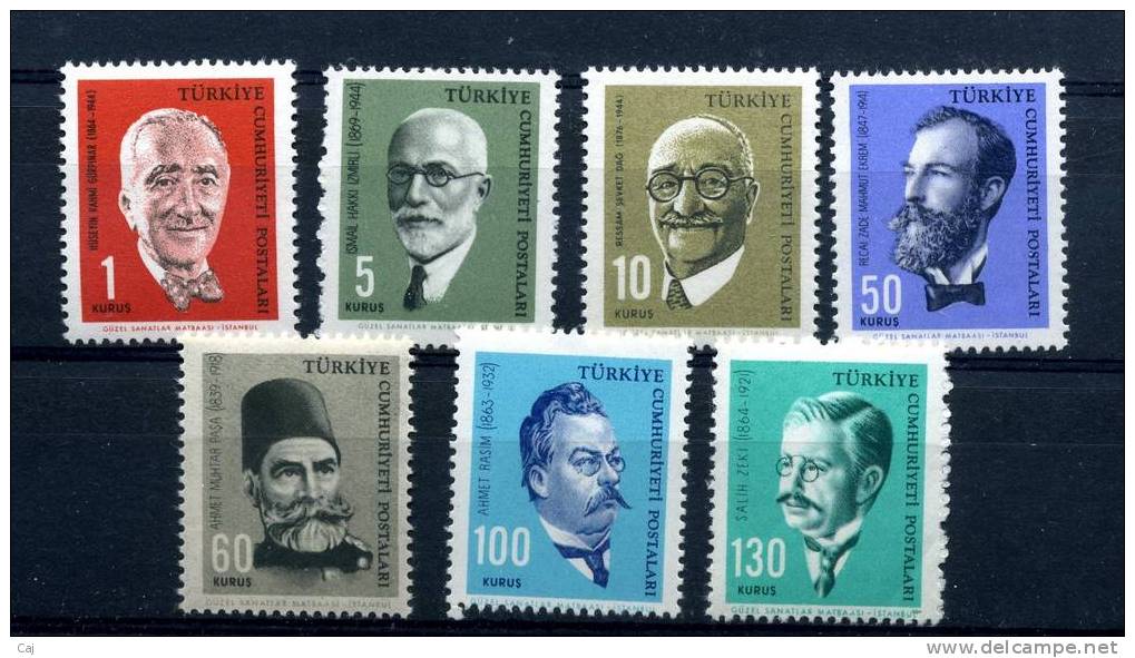 Turquie  -  1964  :  Yv  1679-85  ** - Neufs