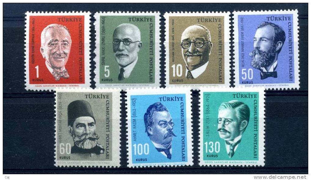 Turquie  -  1964  :  Yv  1679-85  * - Nuovi