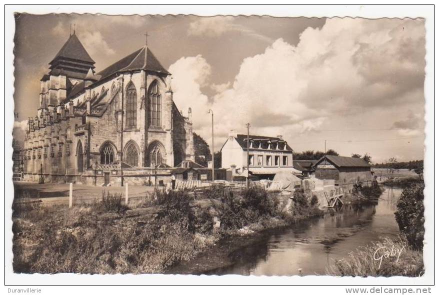 14 PONT-L´EVEQUE - L´eglise Et La Touques - Pont-l'Evèque