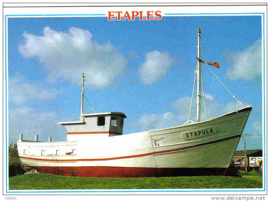 Carte Postale 62.  Etaples-sur-mer  Ancien Chalutier "Le Stapula" Trés Beau Plan - Etaples
