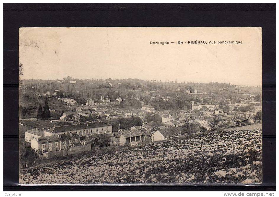 24 RIBERAC Vue Générale, Panoramique, Ed MTIL 194, Dordogne, 1907 - Riberac