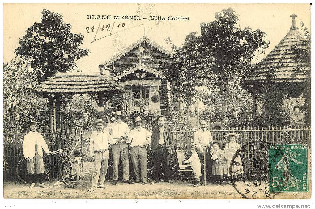 LE BLANC MESNIL -  Villa Colibri - Groupe Joyeux, Pavillon Pavoisé - Voy. 1910, Parfait état - Le Blanc-Mesnil