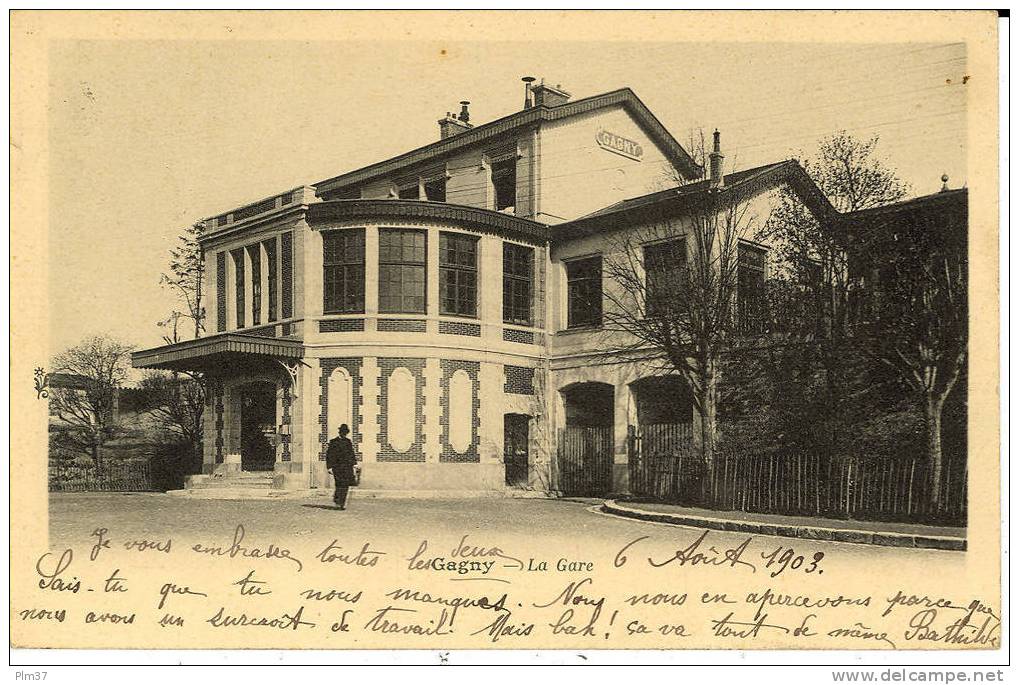 GAGNY - La Gare -  Circulé 1903 - Gagny