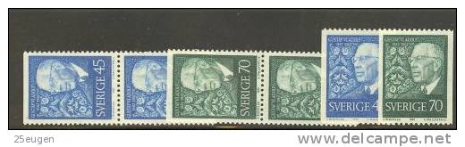 SWEDEN 1967 MICHEL No: 594-595 MNH - Unused Stamps