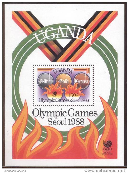 SHEET, Uganda Sc611 24th Olympic Games, Seoul - Zomer 1988: Seoel