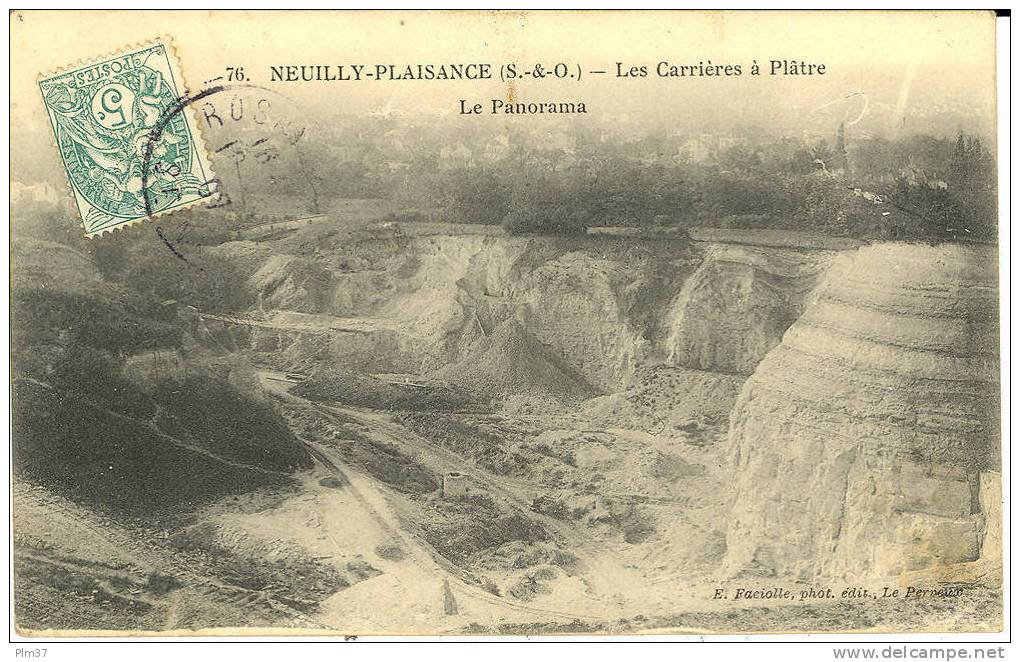 NEUILLY PLAISANCE - Les Carrières à Plàtre - Voy. 1907 - Neuilly Plaisance