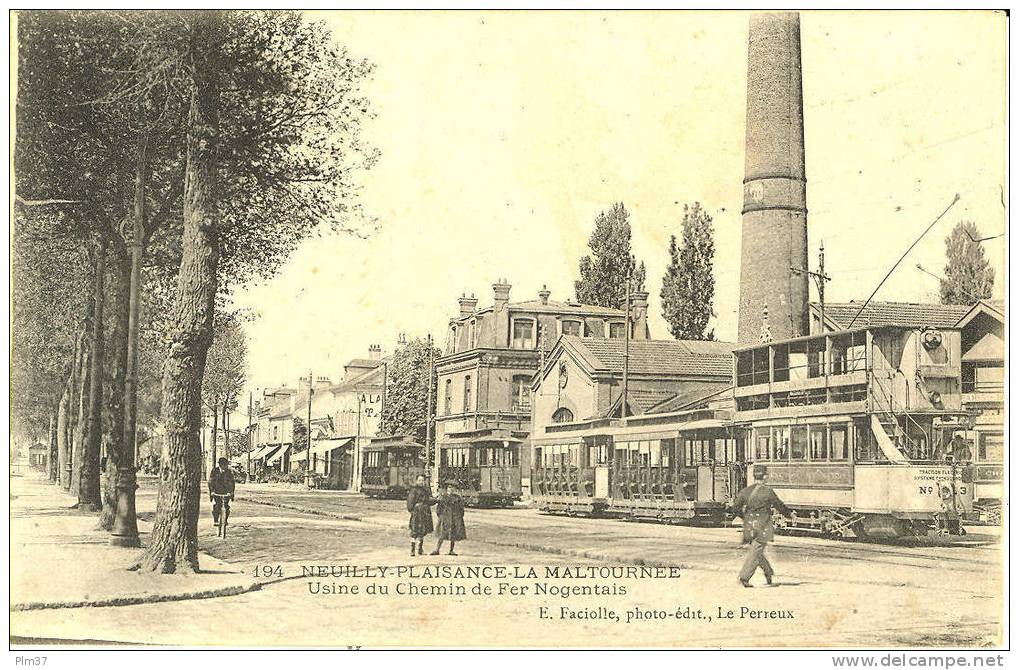 NEUILLY PLAISANCE - La Maltournée - Usine Du Chemin De Fer Nogentais - Voy. 1908 - Neuilly Plaisance