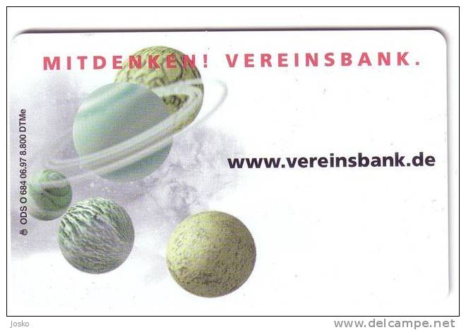 VEREINSBANK ( Germany Rare - 8.800 Ex ) * Bank Banque * Espace Cosmos Universe Univers Weltall Universum Universo Spazio - Espacio