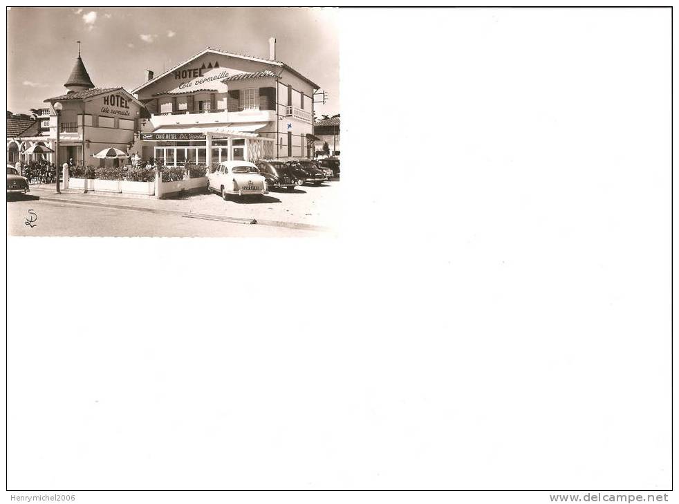 Cpsm Hotel Cote Vermeille A Canet Plage Avec Voitures Anciennes - Canet Plage