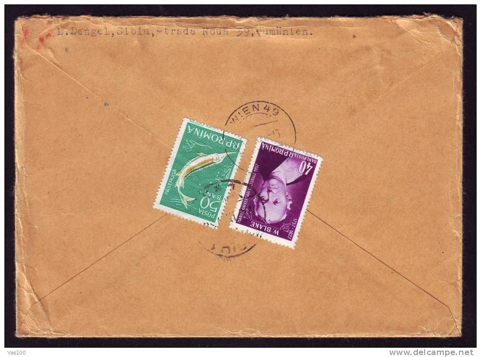 1958,nice Franking On  Cover 4 STAMPS FACE VALUE 4,90 LEI VERY RARE!!. - Lettres & Documents