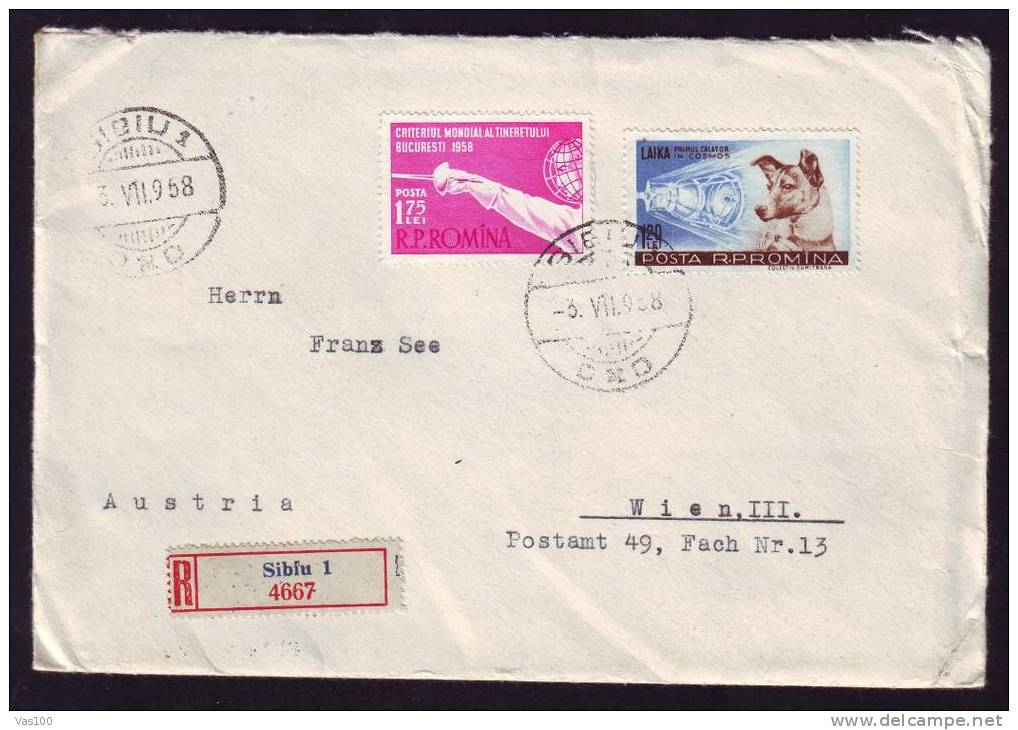 1958,nice Franking On  Cover 6 STAMPS FACE VALUE 4,25 LEI VERY RARE!!. - Brieven En Documenten