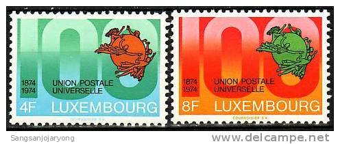 Luxembourg Sc551-2 Centenary Of UPU - UPU (Universal Postal Union)