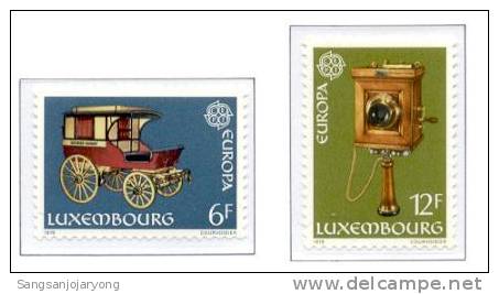 Luxembourg Sc624-5 Europa. Stagecoach, Telephone - 1979