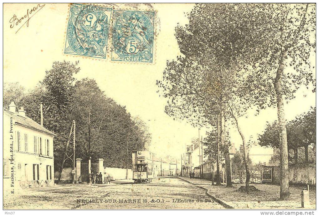 NEUILLY SUR MARNE - L'Entrée Du Pays - Voy. 1904 - Neuilly Sur Marne
