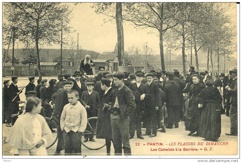 PANTIN - Les Plaisirs Du Dimanche - Les Camelots à La Barrière - Circulé , Parfait état - Pantin