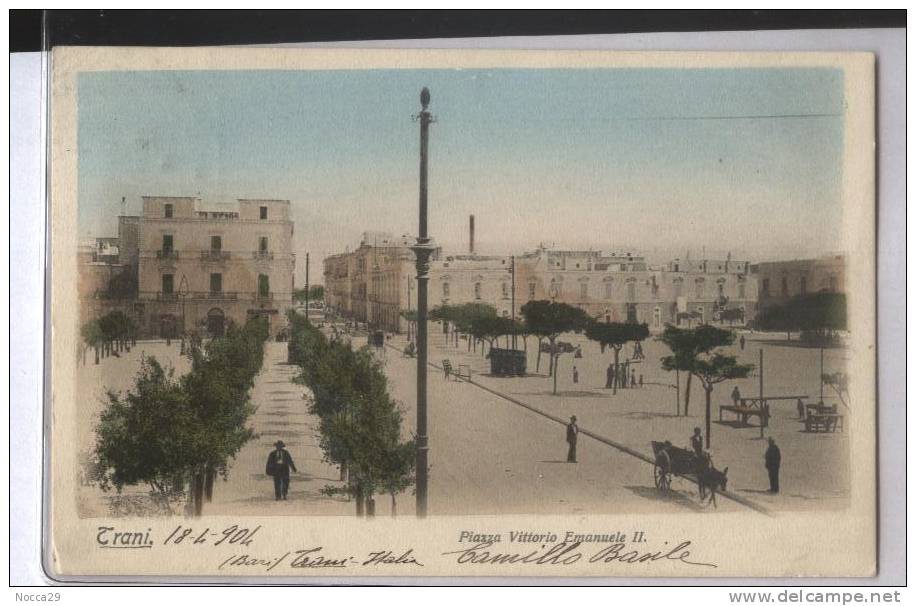 TRANI 1904 PIAZZA VITTORIO EMANUELE   ANIMATISSIMA!! - Trani