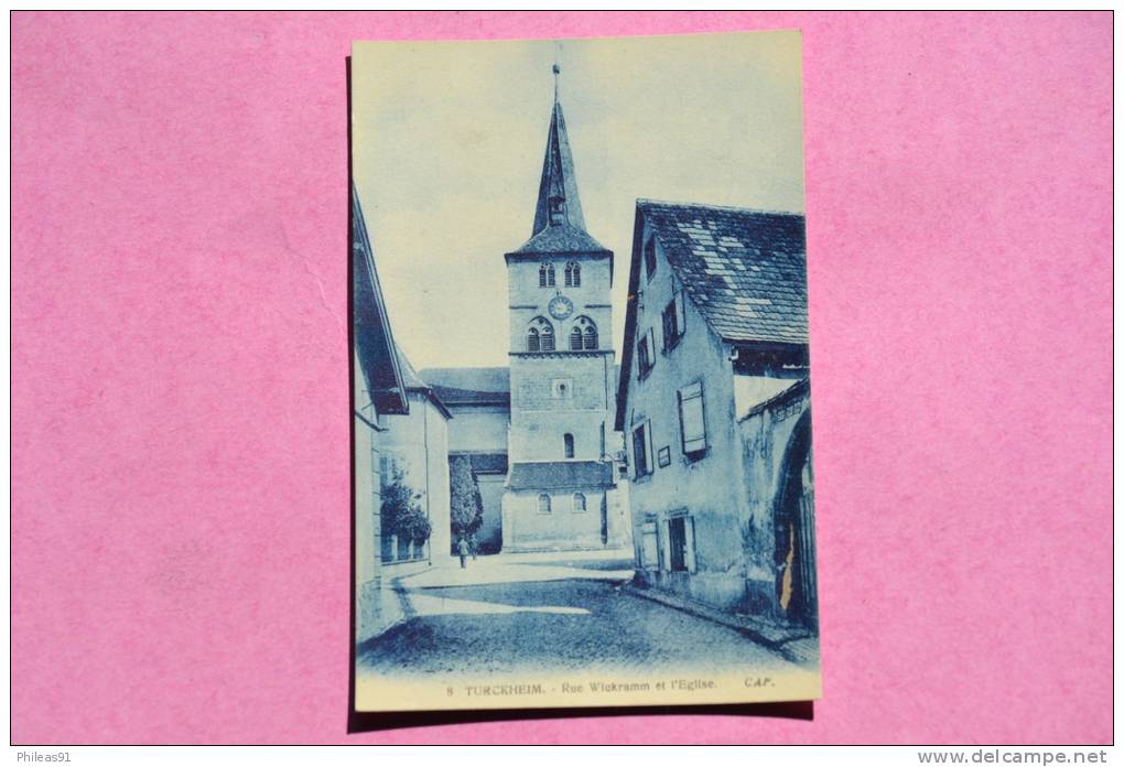 TURCKHEIM (68) 2 Cartes Non Circulées - Hotel De Ville Et Eglise - Rue Wickramm Et église - Turckheim