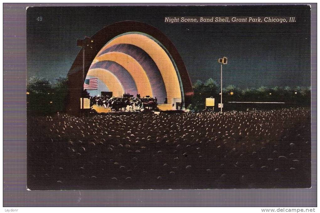 Night Scene, Band Shell, Grant Park, Chicago , Illinois - Chicago