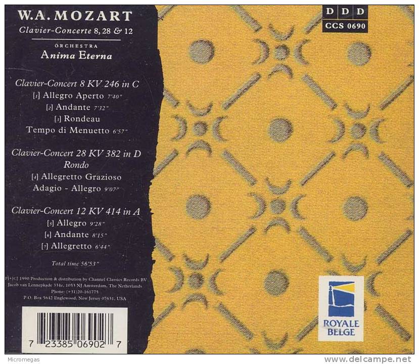 Mozart : Concertos Pour Piano 8, 28 & 12, Immerseel - Klassik