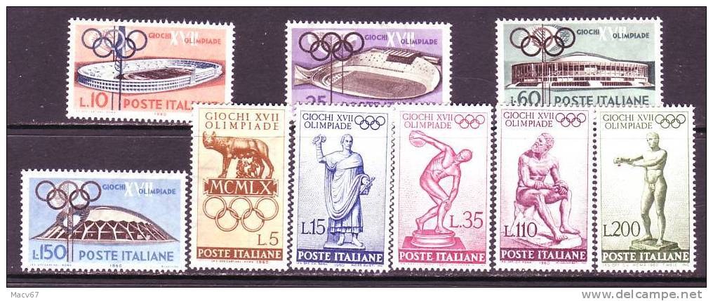 Italy 799-807  *  SPORTS  OLYMPICS - 1946-60: Mint/hinged